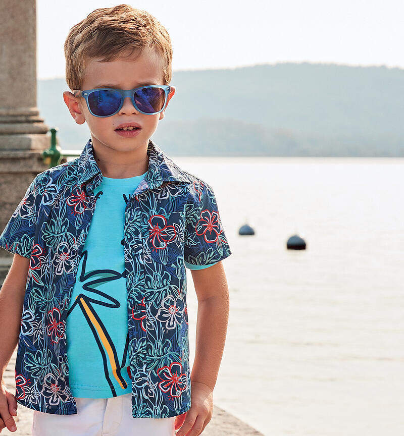 Sarabanda camicia Hawaiana Blu bambino