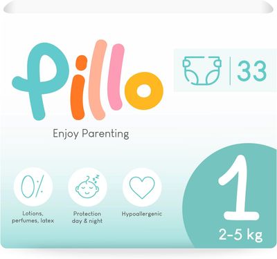 Pillo Pannolini New Born Tg. 1, 33 Pz, 2-5 Kg