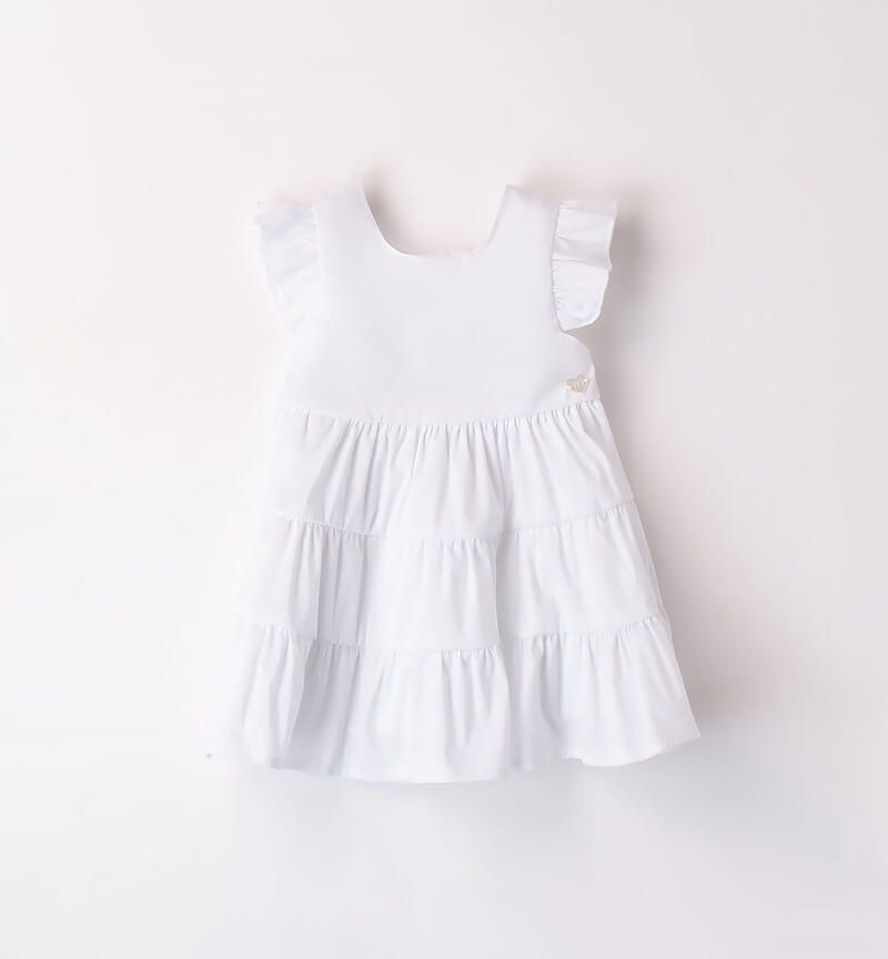 Minibanda vestito estivo bianco neonata