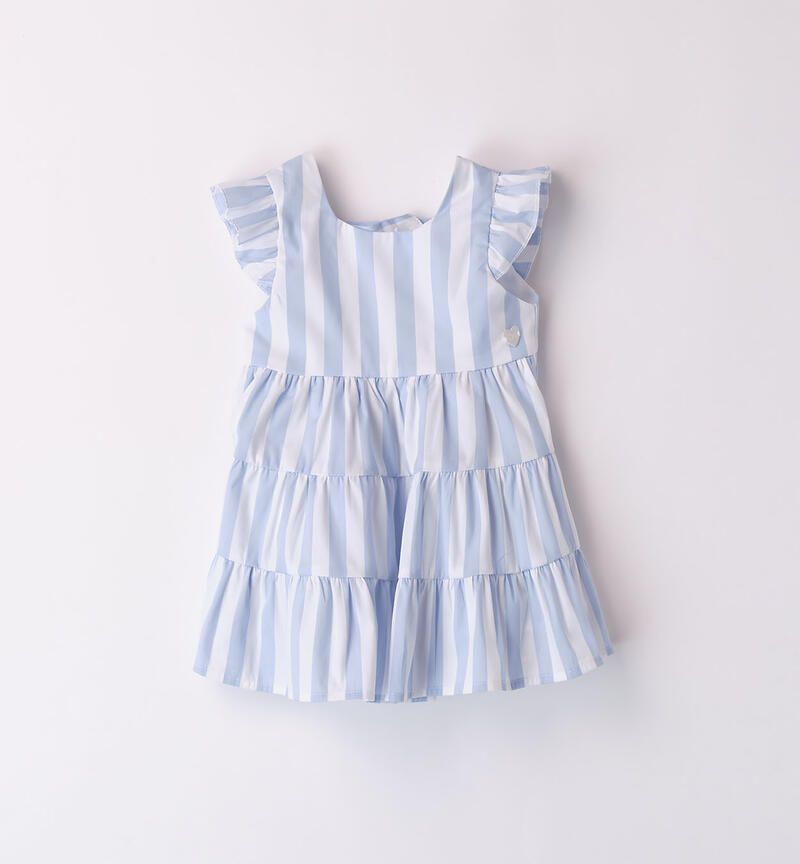 Minibanda vestito estivo a righe Azzurro neonata