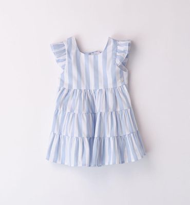 Minibanda vestito estivo a righe Azzurro neonata