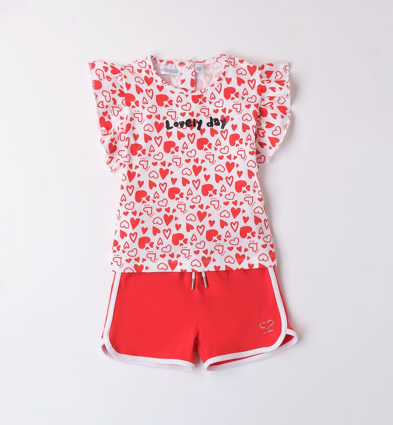 Sarabanda completo Lovely Day Rosso bambina