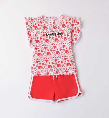 Sarabanda completo Lovely Day Rosso bambina