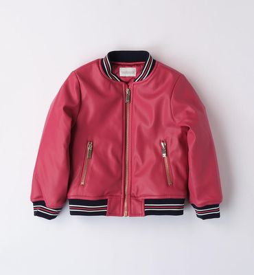 Sarabanda giubbotto ecopelle Bordeaux bambina