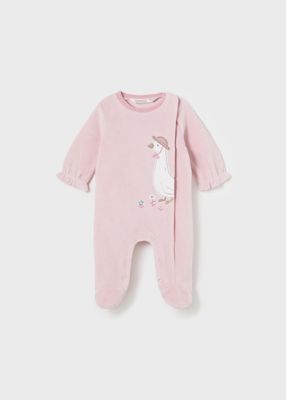 Mayoral pigiama ciniglia Papera Rosa neonata
