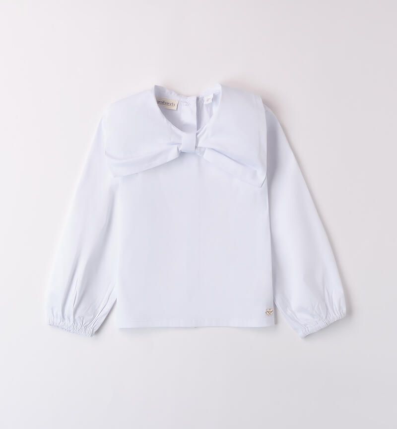 Sarabanda camicia con fiocco Bianco bambina
