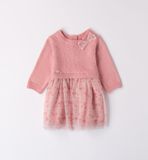 Minibanda vestito Tricot Rosa neonata