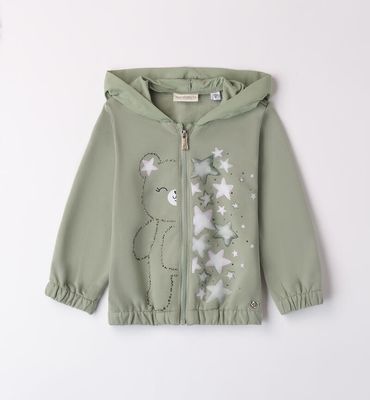 Sarabanda felpa Zip Verde bambina