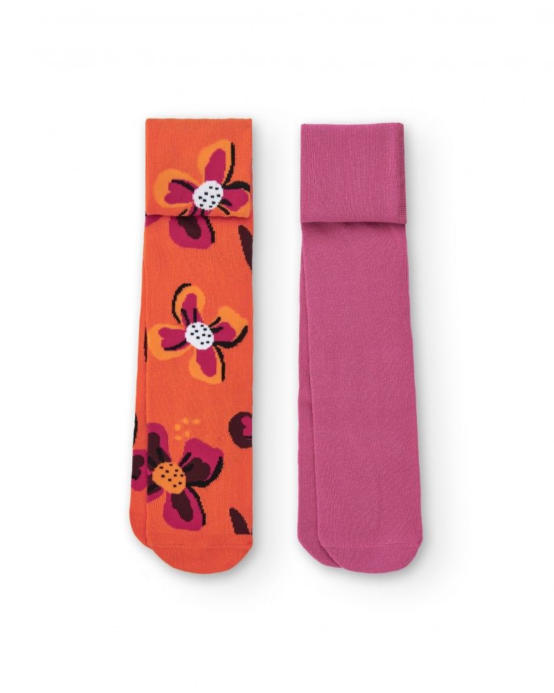 Tuc Tuc Set 2 Collant invernali Super Natural Arancio bambina