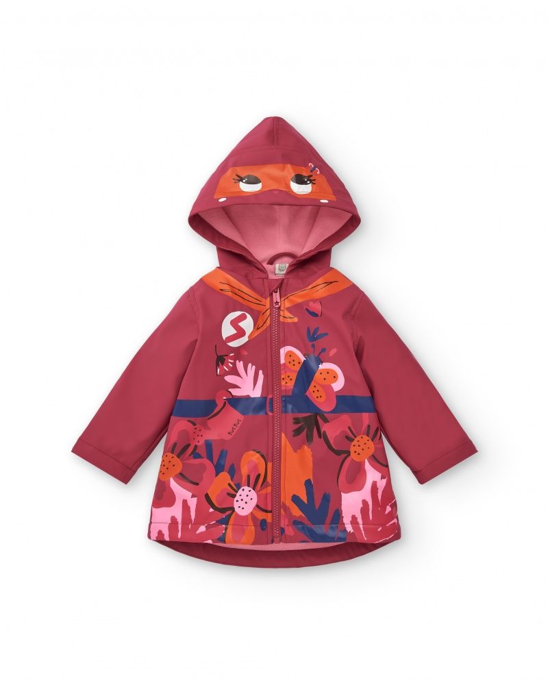Tuc Tuc giacca impermeabile Super Natural Rossa bambina