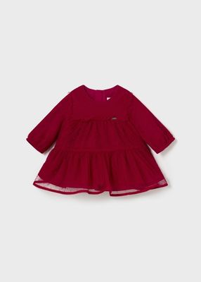 Mayoral vestito  tulle Rosso neonata
