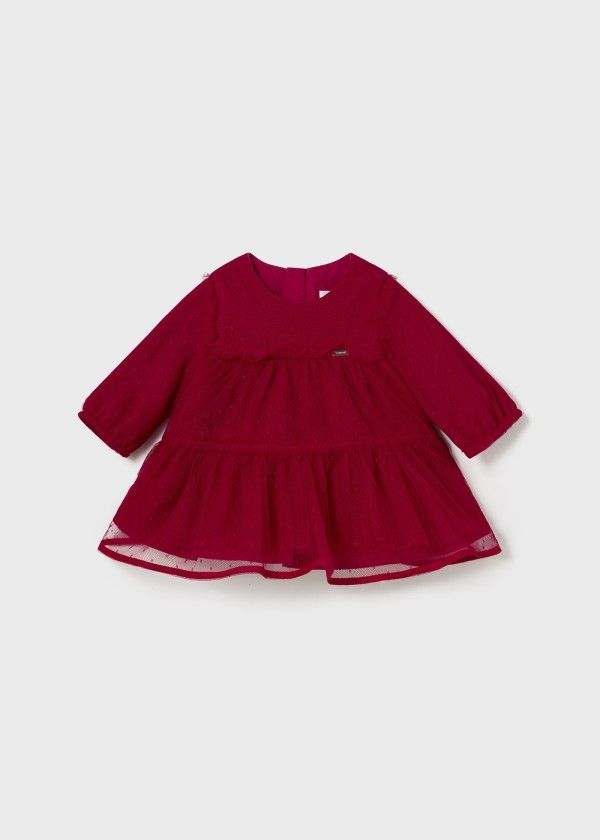 Mayoral vestito  tulle Rosso neonata
