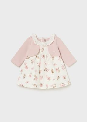 Mayoral vestito finto cardigan Rosa Rubor neonata