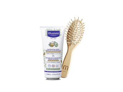 Mustela Shampoo balsamo districante + Spazzola Tek