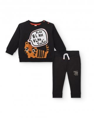 Tuc Tuc completo felpa Cartoon Nero bambino