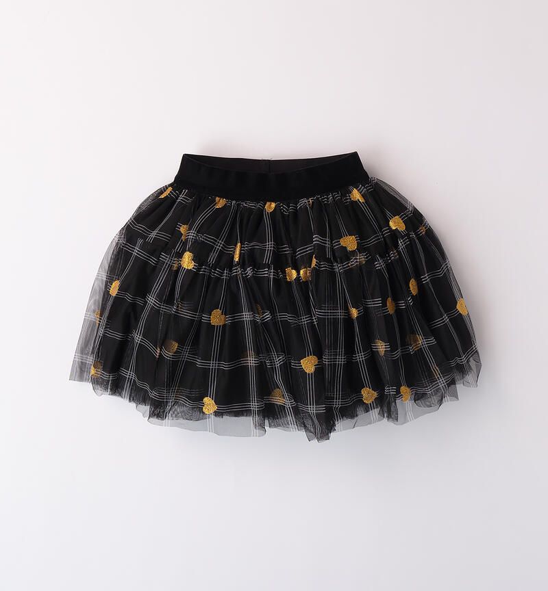 Sarabanda gonna tulle Cuori Nero bambina