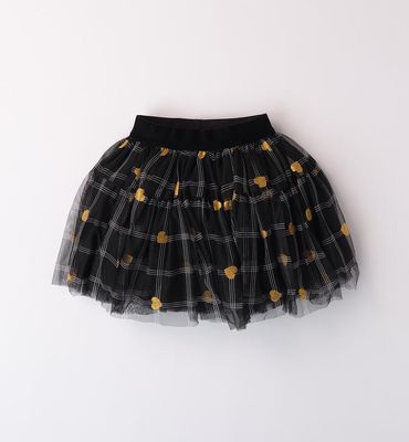 Sarabanda gonna tulle Cuori Nero bambina