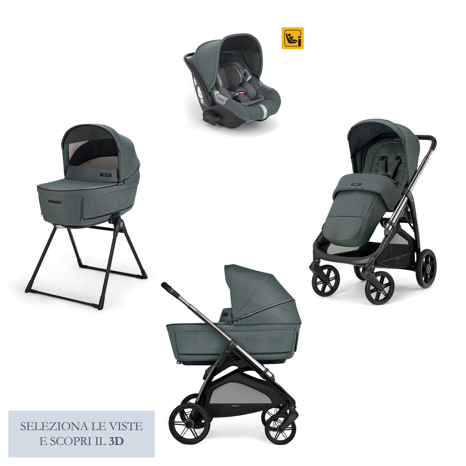 Inglesina Aptica System Quattro Emerald Green