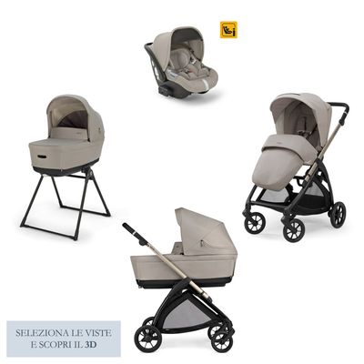 Inglesina Electa System Quattro Buttery Beige con telaio Iridio Black