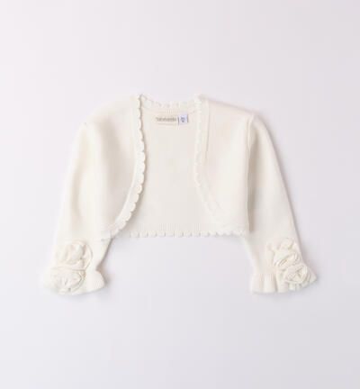Sarabanda coprispalle elegante Bianco bambina