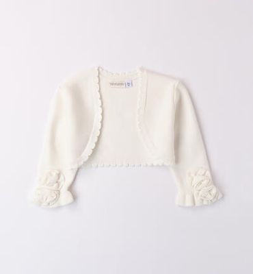 Sarabanda coprispalle elegante Bianco bambina