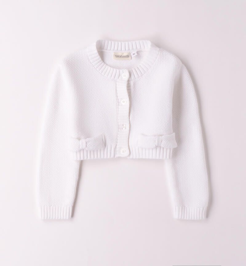 Sarabanda cardigan Bianco bambina