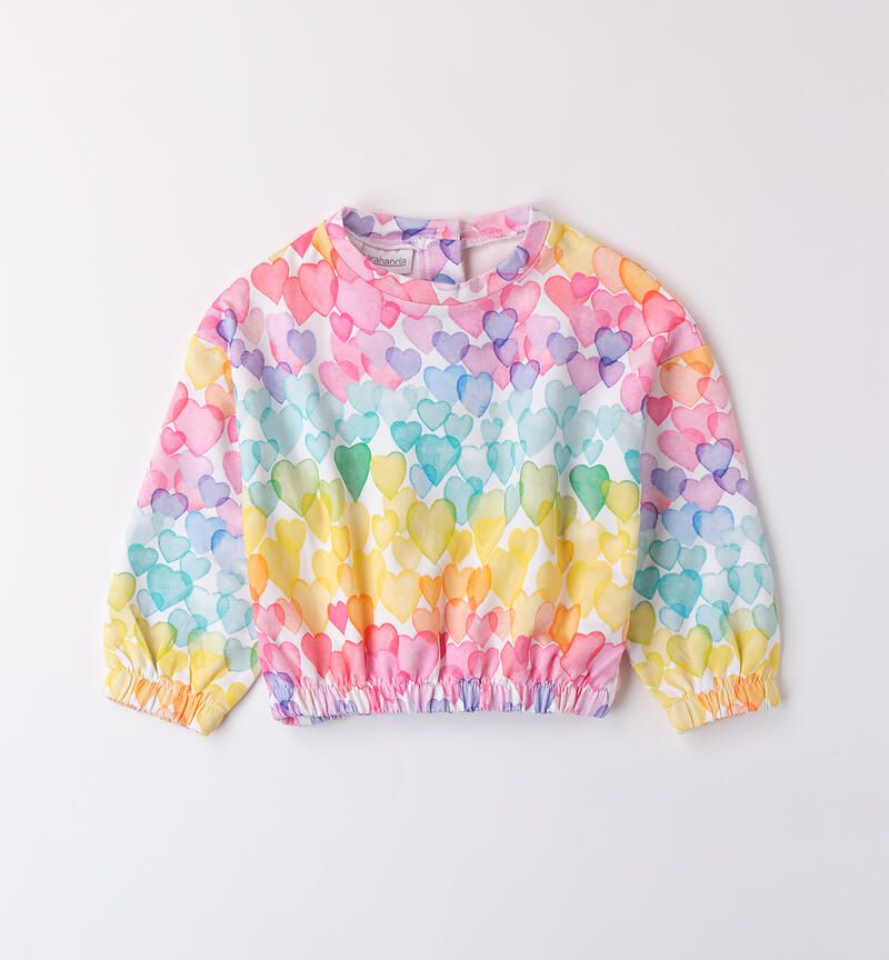 Sarabanda felpa Cuori multicolor bambina