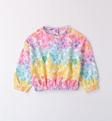 Sarabanda felpa Cuori multicolor bambina