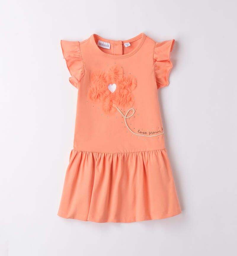 Sarabanda vestito Fiore Arancio bambina