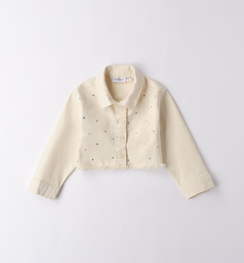 Sarabanda giacca Denim crema bambina