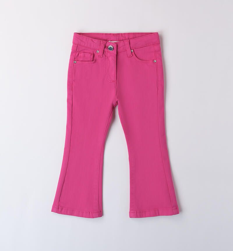 Sarabanda pantalone Denim Fuxia bambina