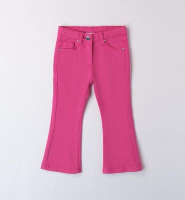 Sarabanda pantalone Denim Fuxia bambina