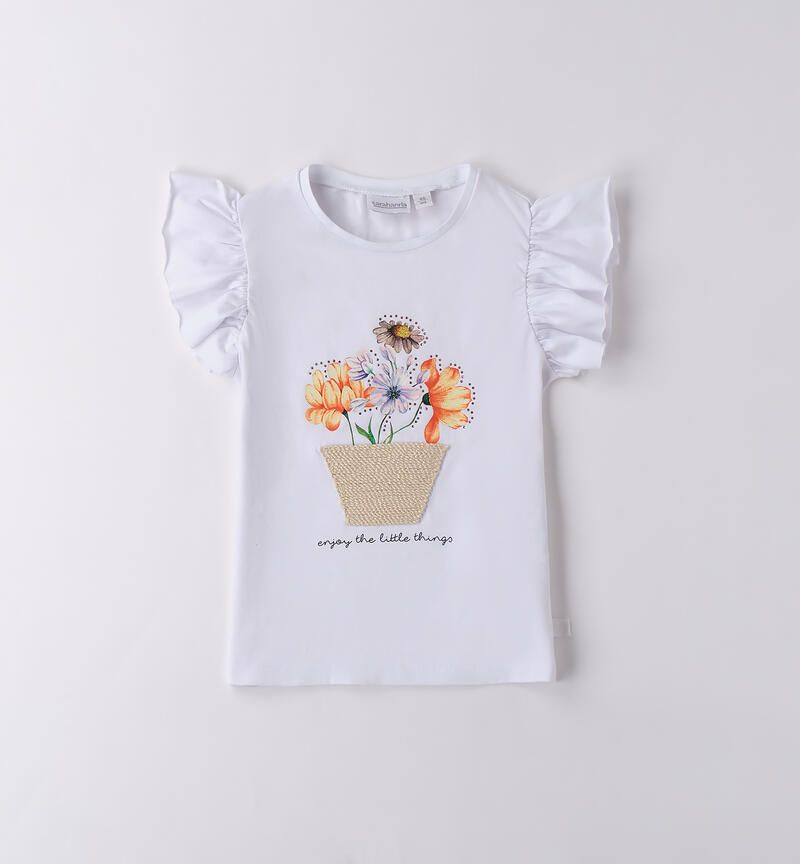 Sarabanda maglia Fiori Arancio bambina