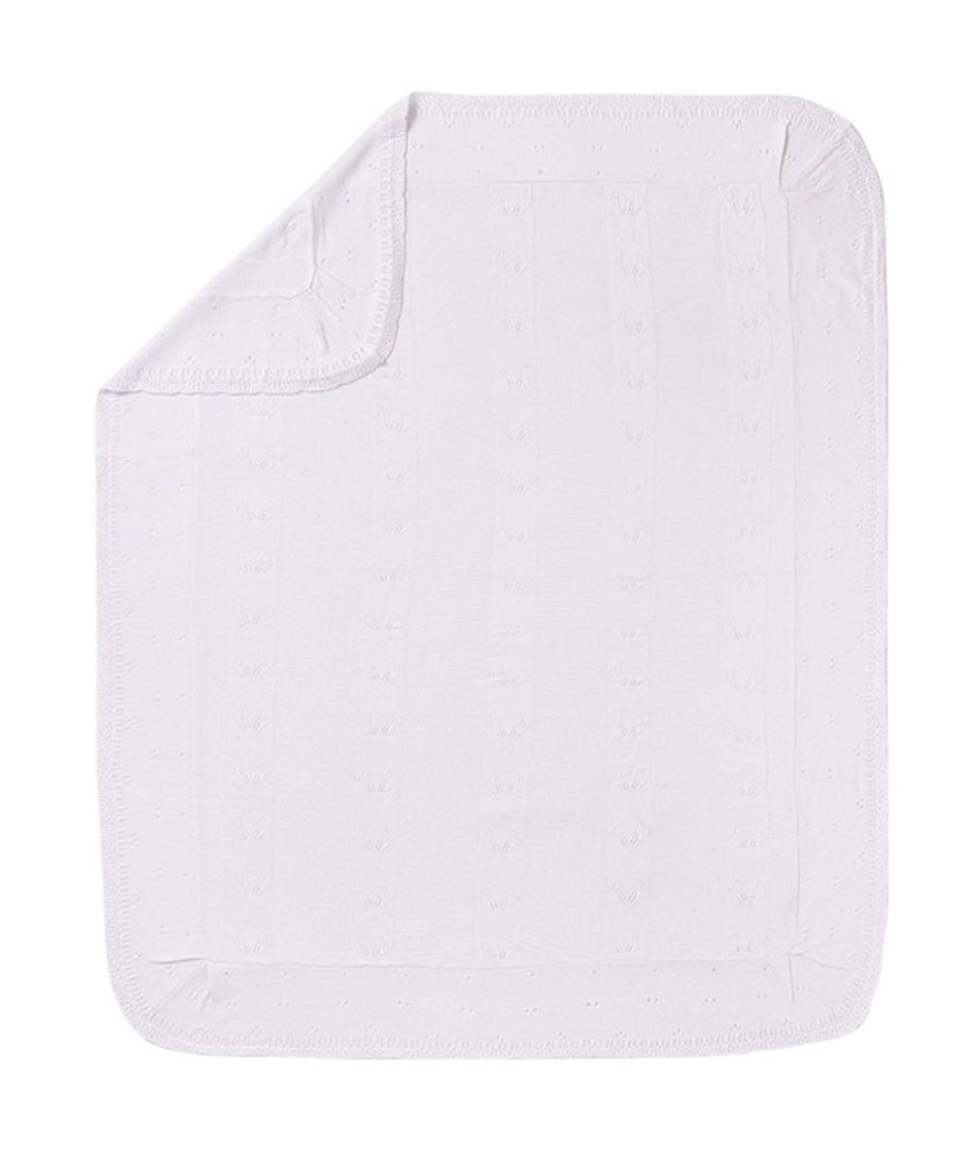 Mayoral coperta Tricot culla carrozzina e allattamento Bianco,  100x100 cm