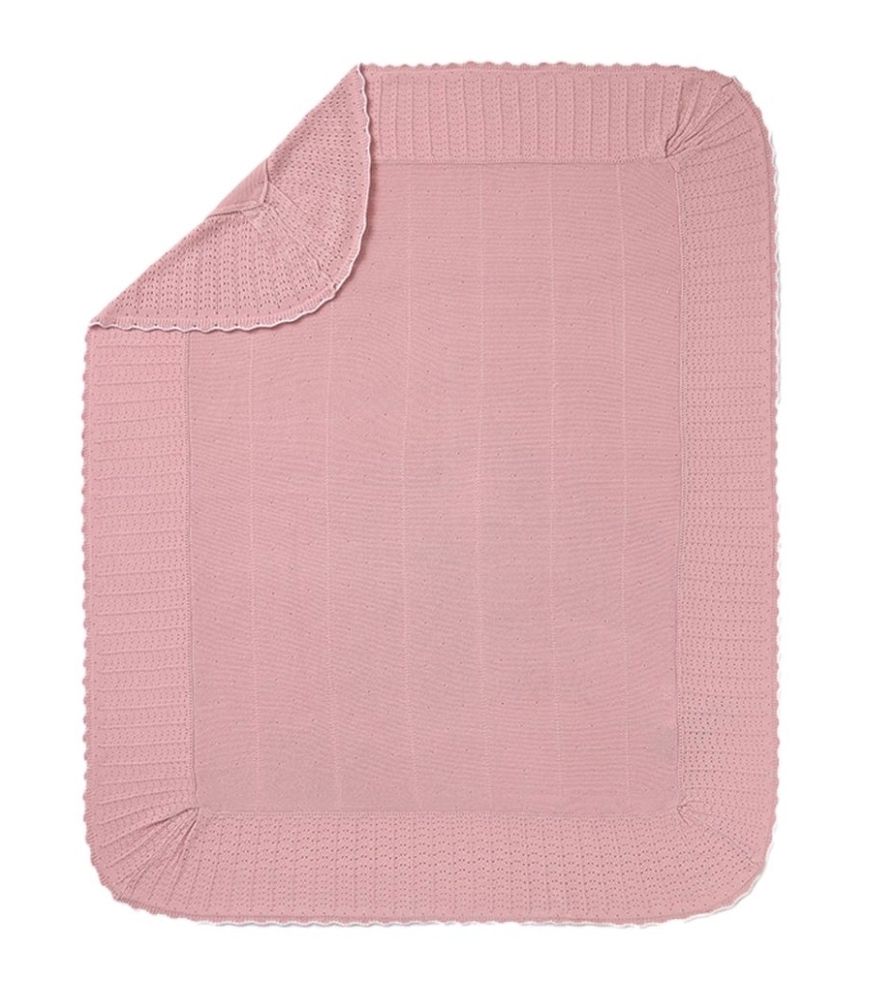 Mayoral coperta Tricot culla carrozzina e allattamento Rosa,  100x100 cm