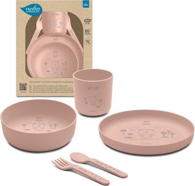 Nuvita Set pappa in Bioplastica English Rose, 12 mesi+