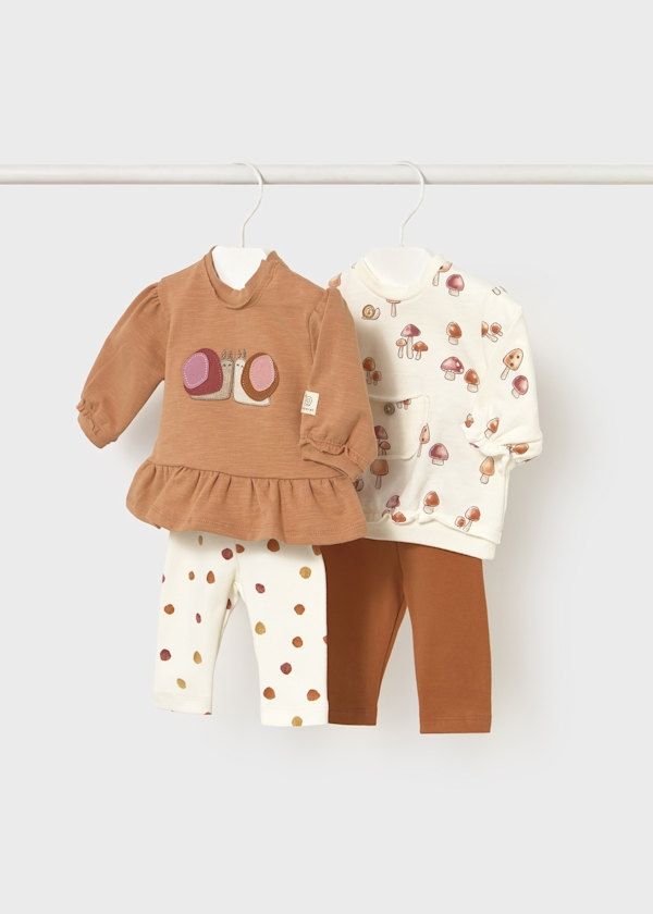 Mayoral Set 4 Pz leggings Canela neonata
