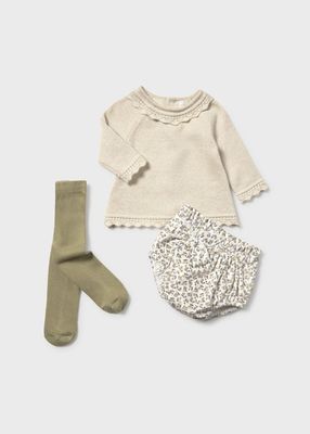 Mayoral Set 3 Pz Tricot Oliva neonata