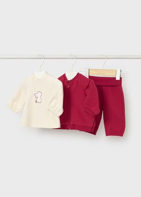 Mayoral Set 3 Pz tuta Ciliegia neonata