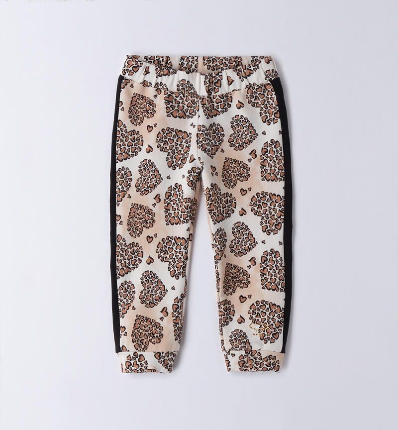 Sarabanda pantalone felpa panna beige bambina