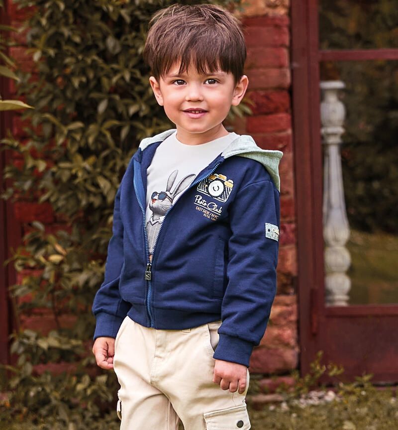 Sarabanda Felpa Zip Navy bambino