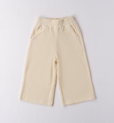Sarabanda pantalone palazzo velluto Beige bambina