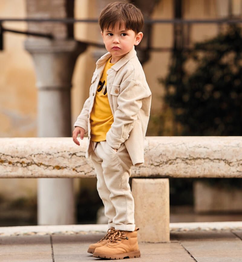 Sarabanda pantalone velluto Beige bambino