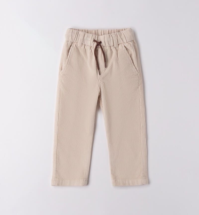 Sarabanda pantalone velluto Beige bambino