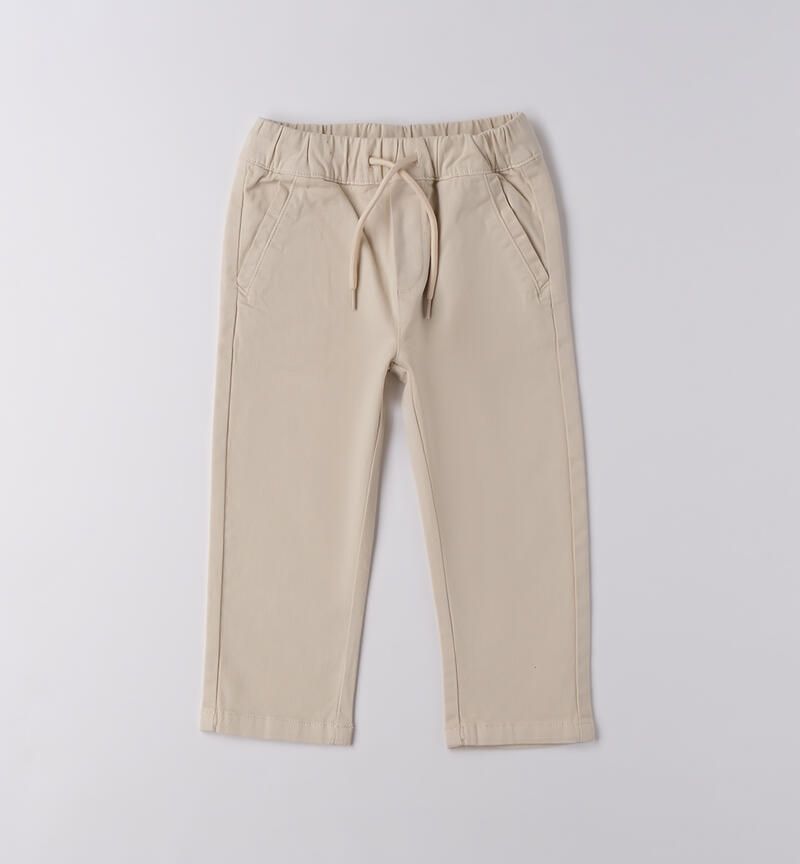 Sarabanda pantalone cotone Ecrù bambino
