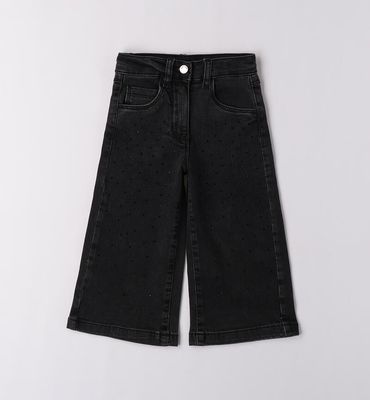 Sarabanda pantalone palazzo Jeans Nero bambina