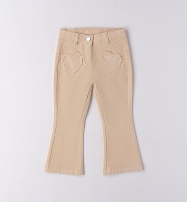 Sarabanda pantalone velluto Beige bambina