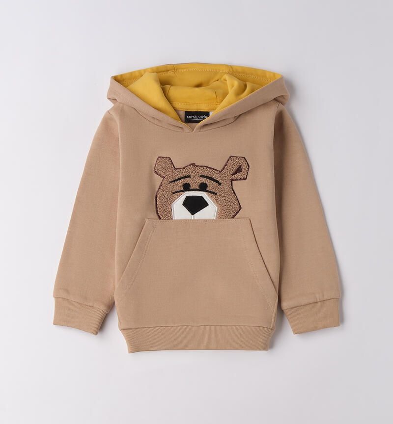 Sarabanda felpa con cappuccio Orso Beige bambino