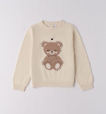 Sarabanda maglione Orso Crema bambina