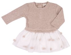 EMC abito combinato Tulle Tricot Beige neonata
